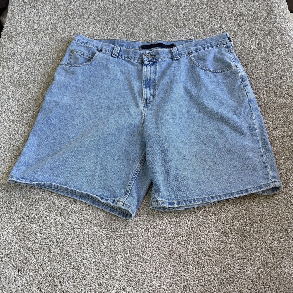 Y2K Nautica Denim Shorts Mens 44 Blue Cotton Bermuda Relaxed Fit Casual Summer